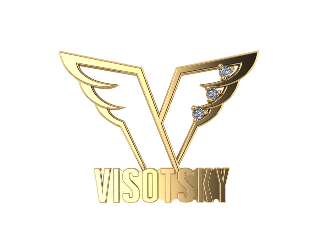 Значок с логотипом консалтиноговой компании Высоцкий