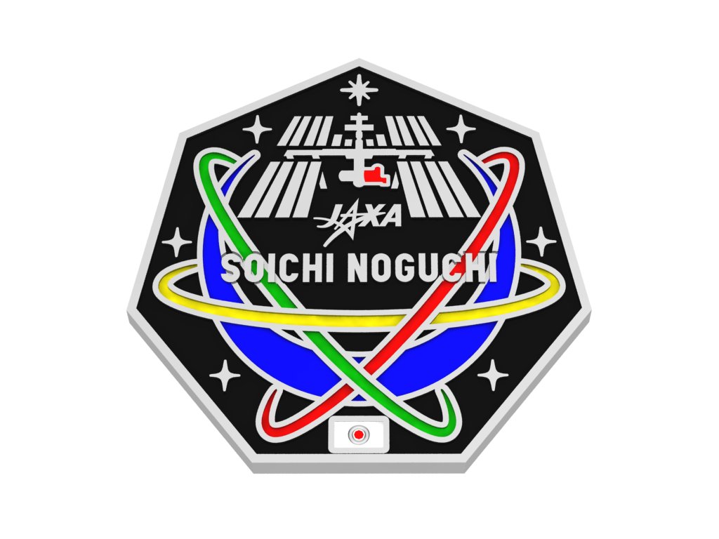 Значок с логотипом японского астронавта Соити Ногути