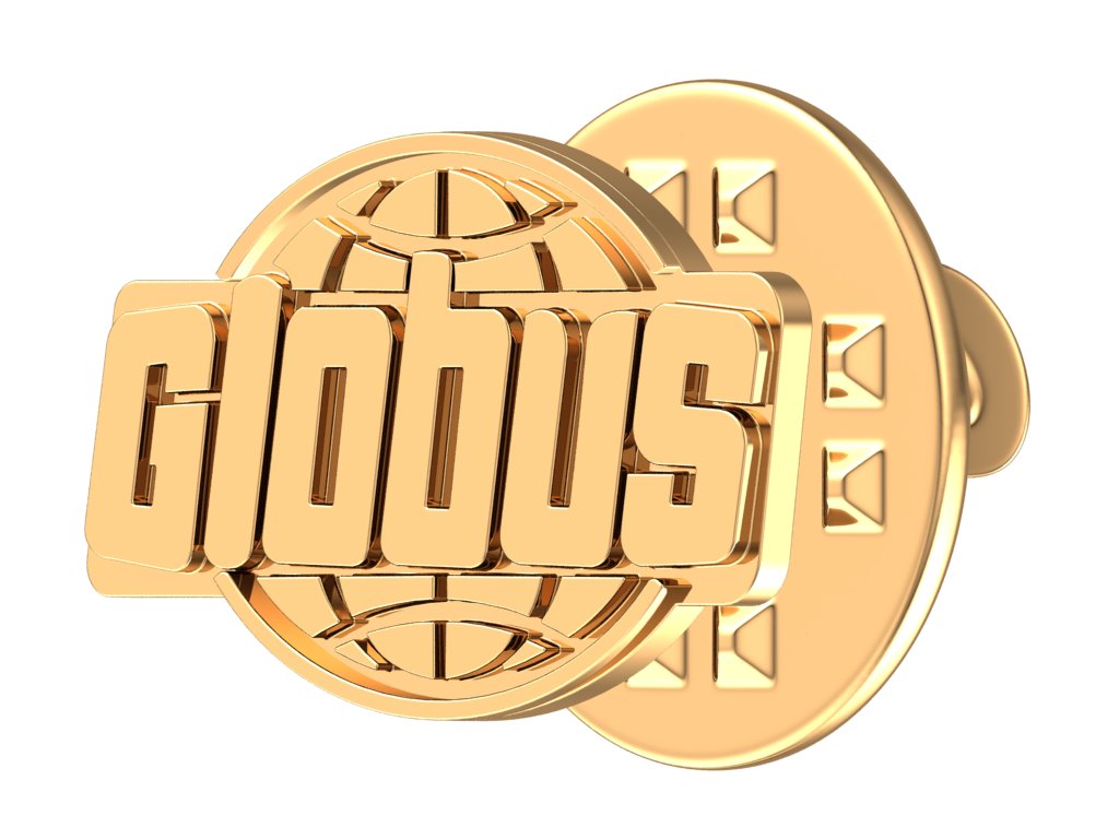 Значок с логотипом гипермаркета Глобус 